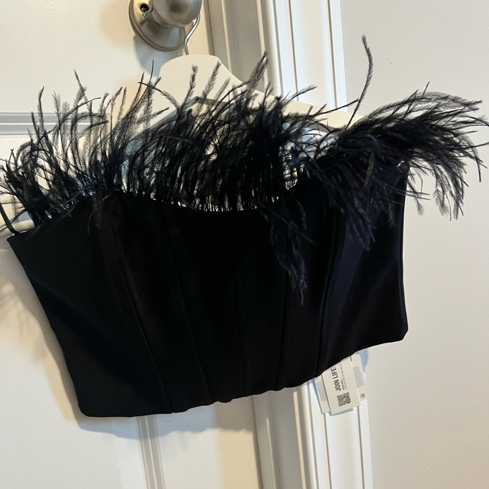 Zara feather bustier